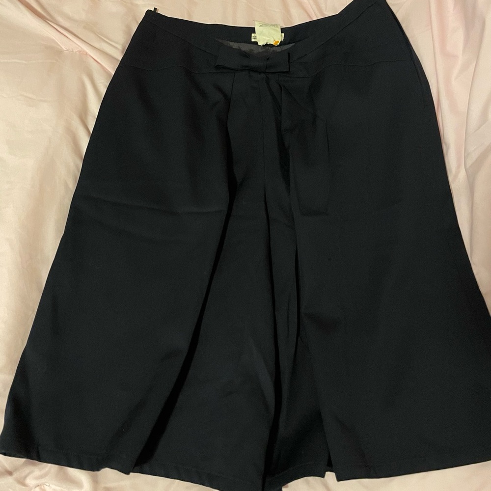 Giorgio Armani Black Knee-Length A-Line Skort